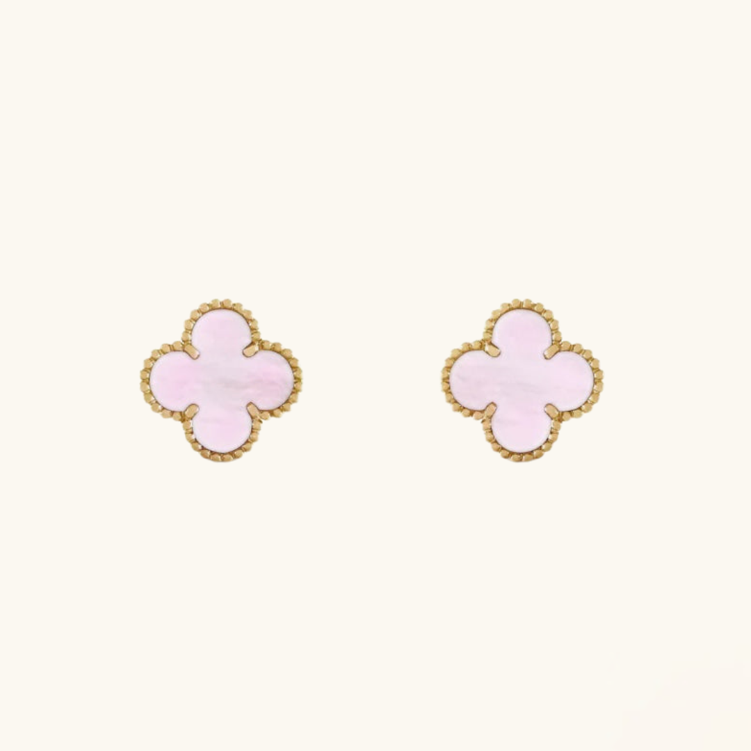 CLOVER | Vaaleanpunaiset korvakorut