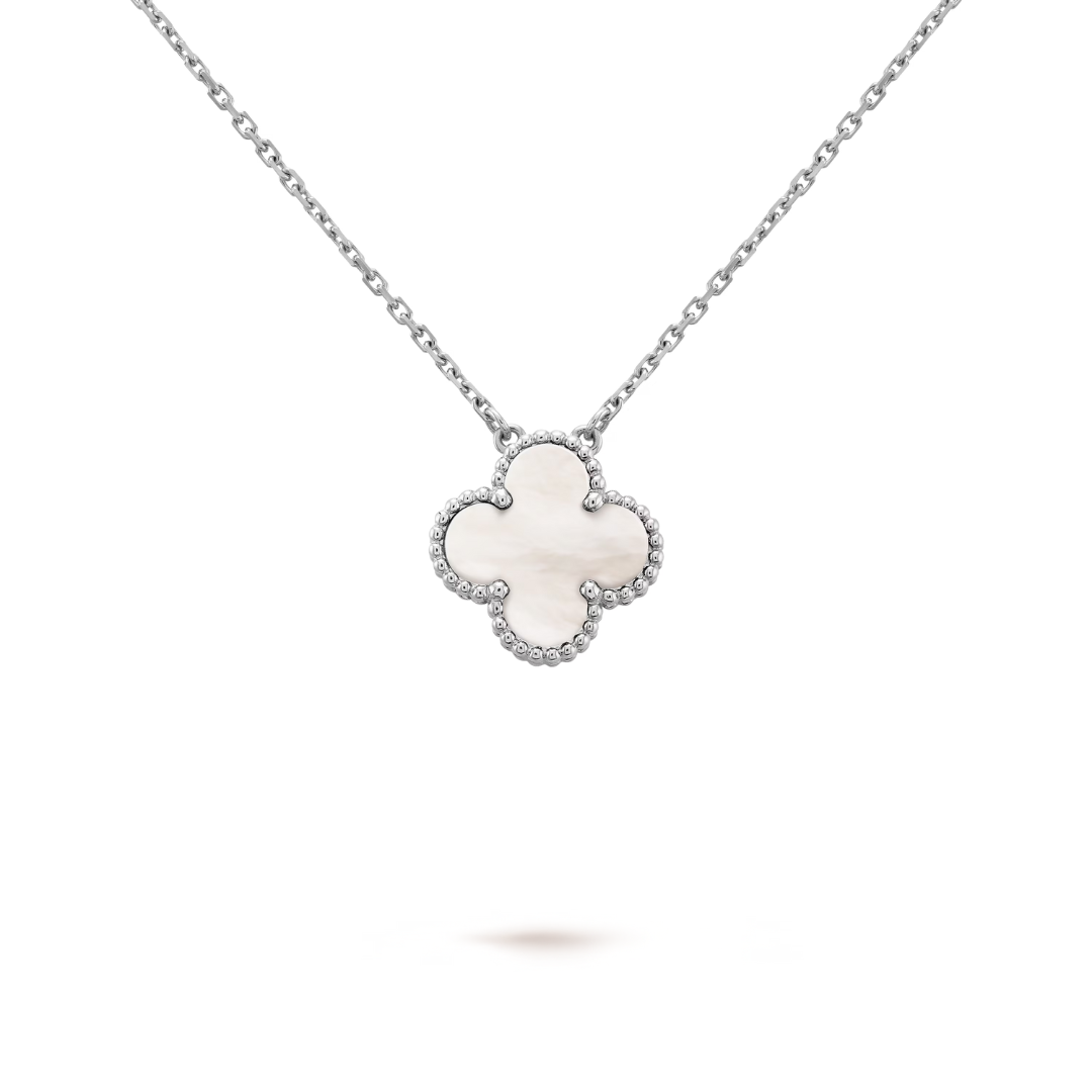 CLOVER | Valkoinen/Hopea Kaulakoru