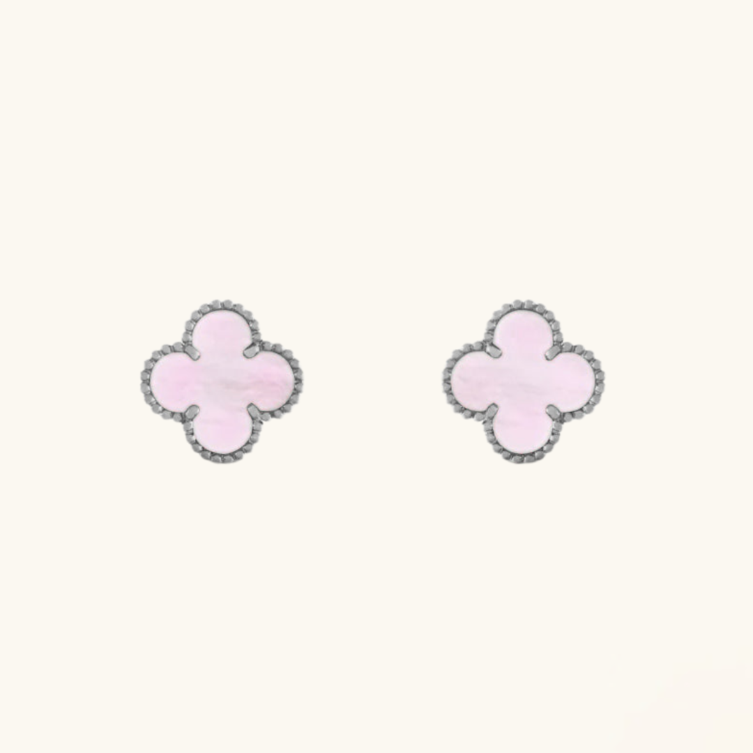 CLOVER | Rosa/Hopea Korvakorut