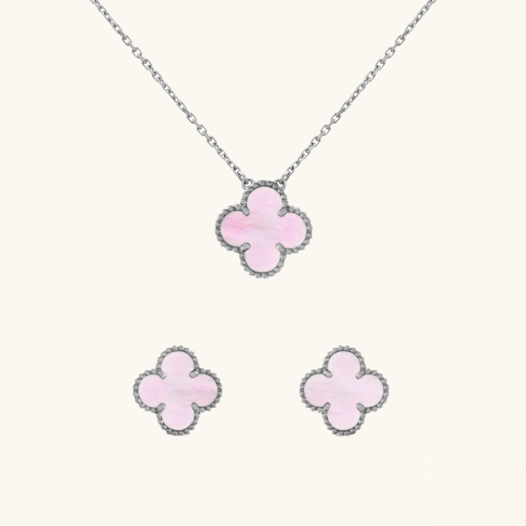 CLOVER | Vaaleanpunainen/Silver 2-Pakkaus