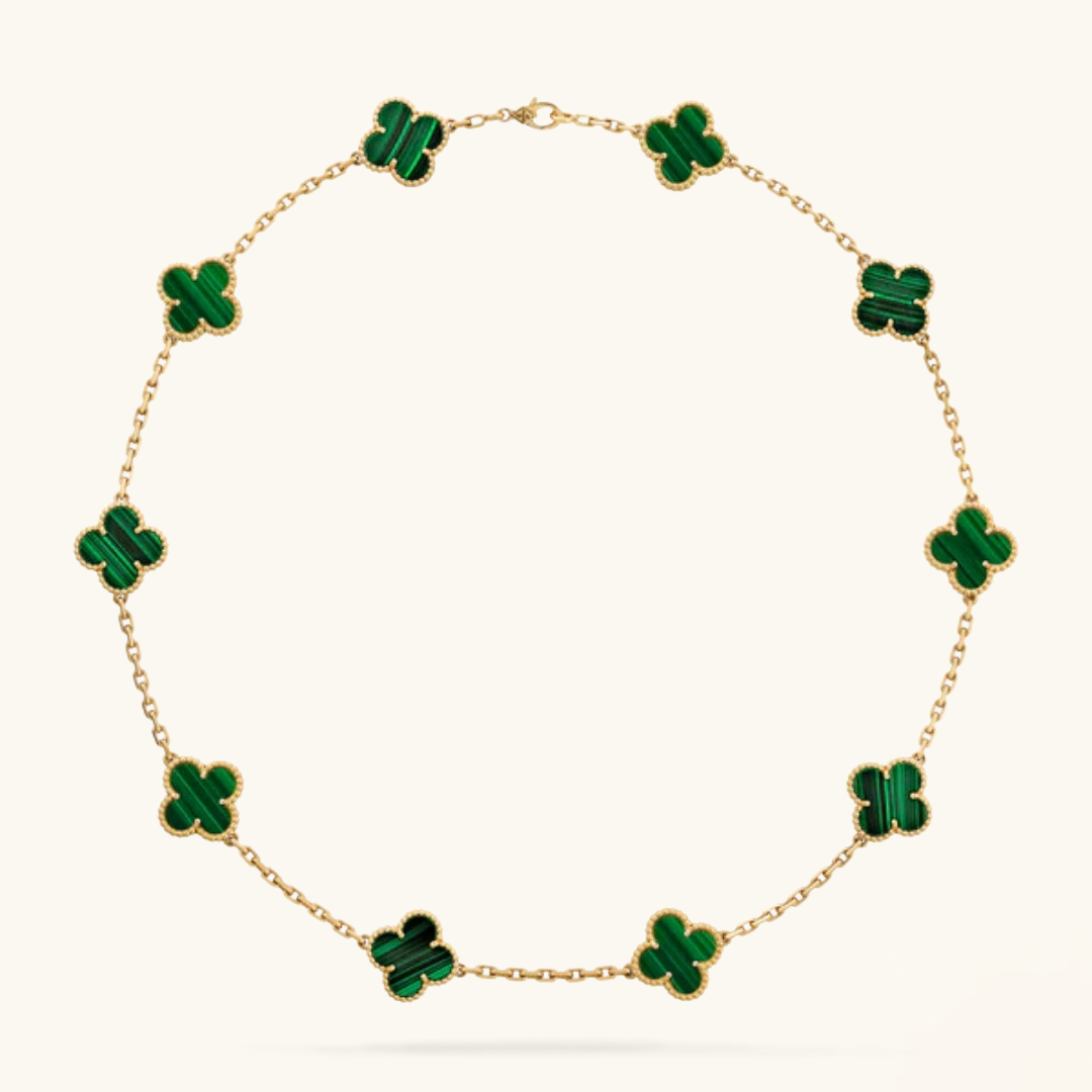 CLOVER | 10 Motive Vihreä Kaulakoru