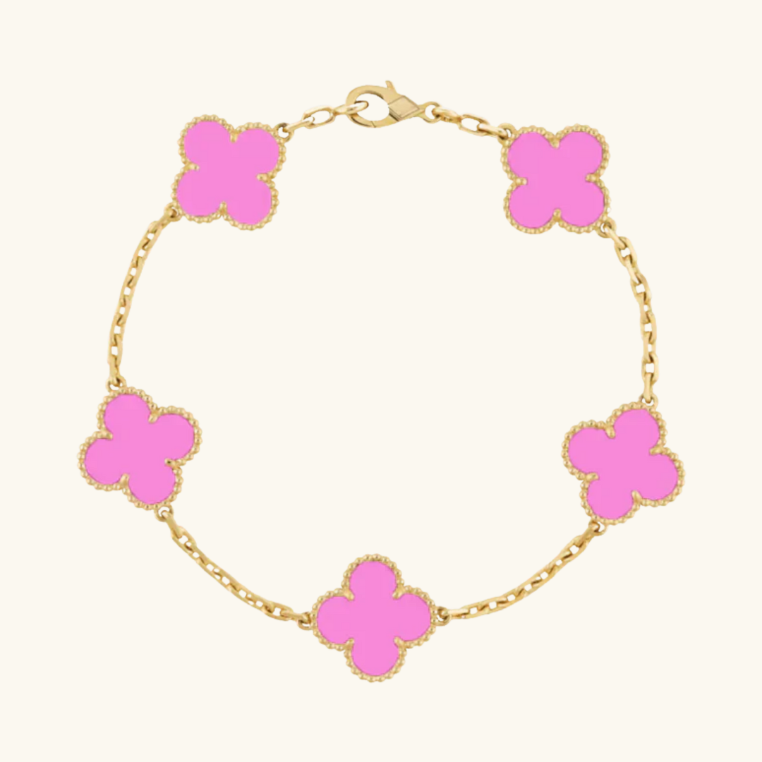 CLOVER | Kulta Neon-Pinkki Rannekoru