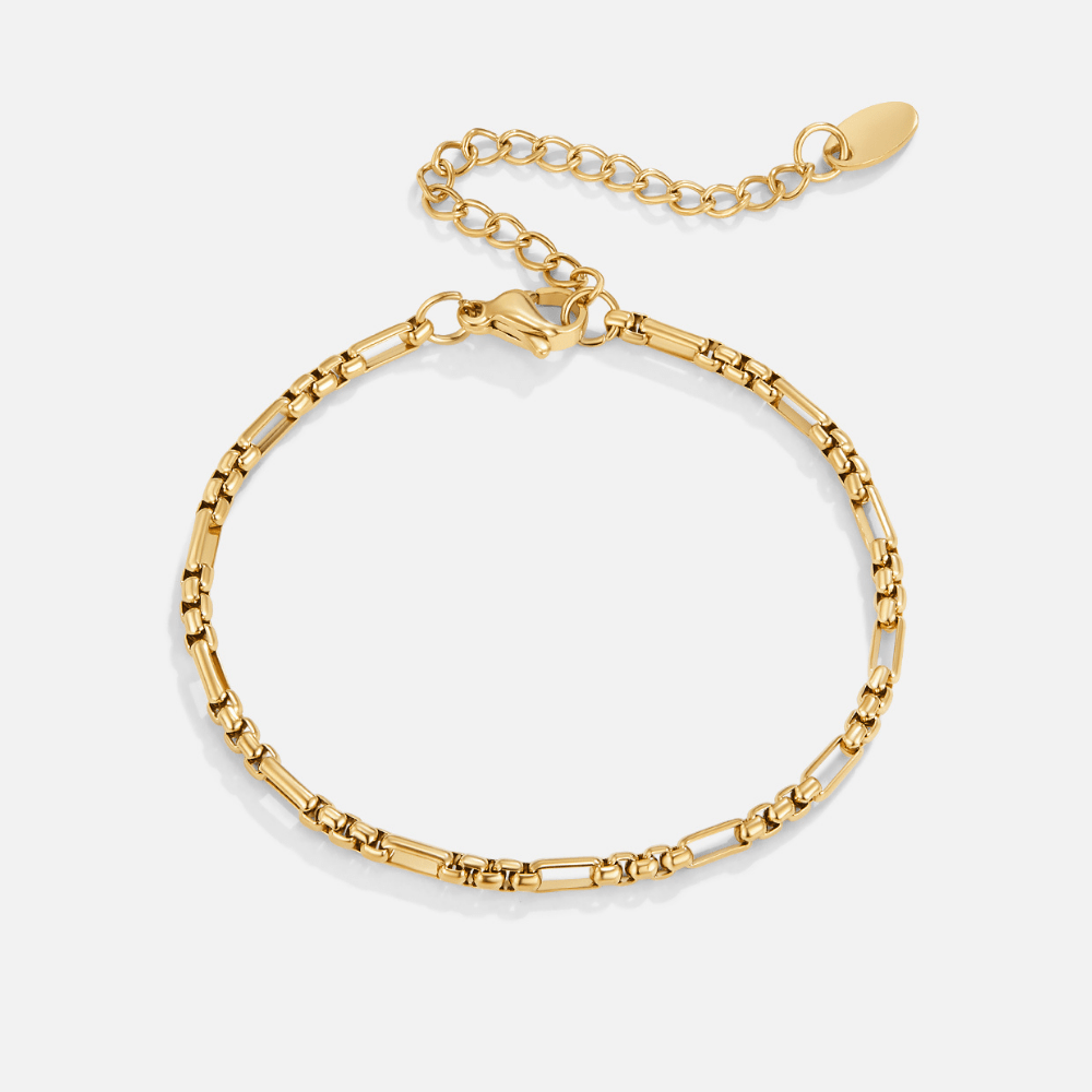 Eliza Gold Crystal Anklet - Gold