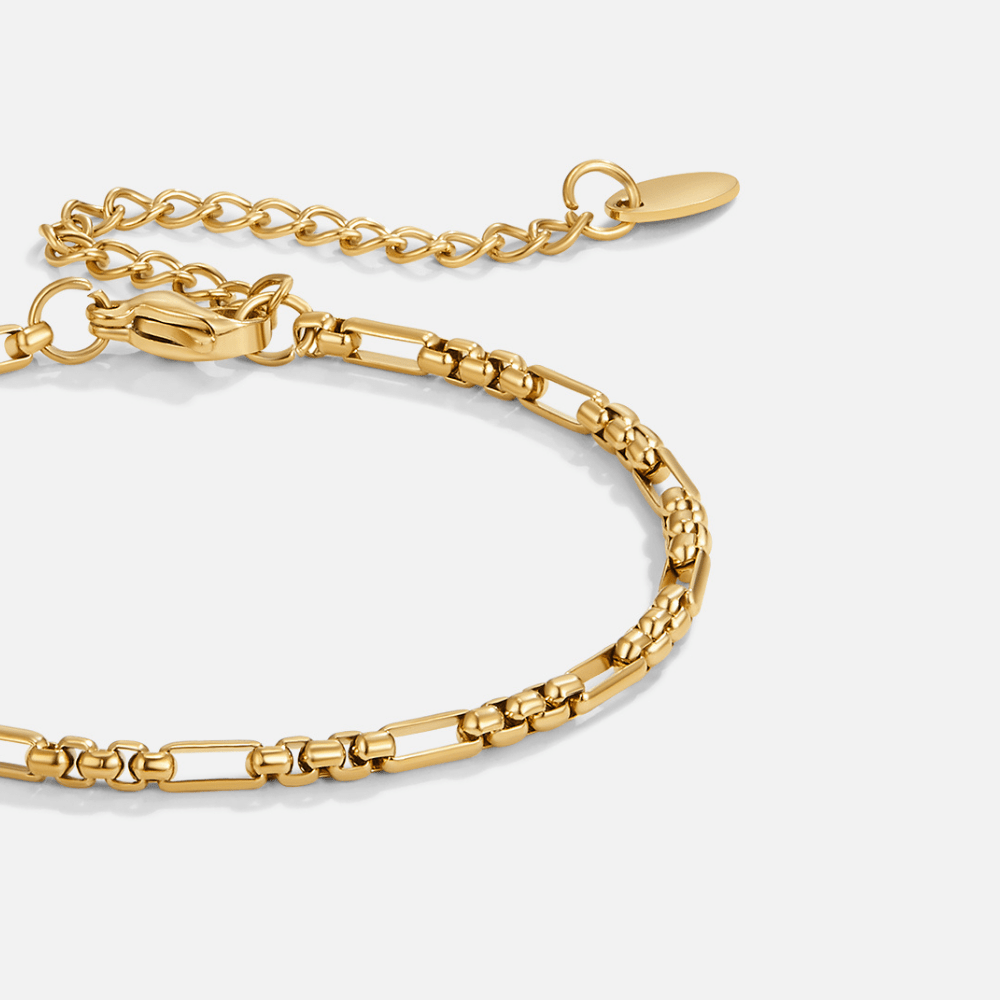 Eliza Gold Crystal Anklet - Gold